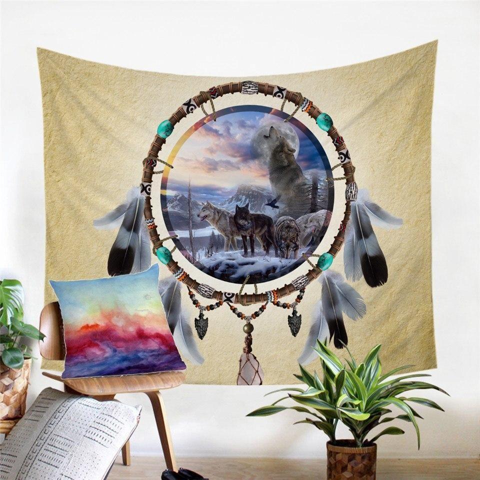 Native American 3D All Over Printed Tapestry