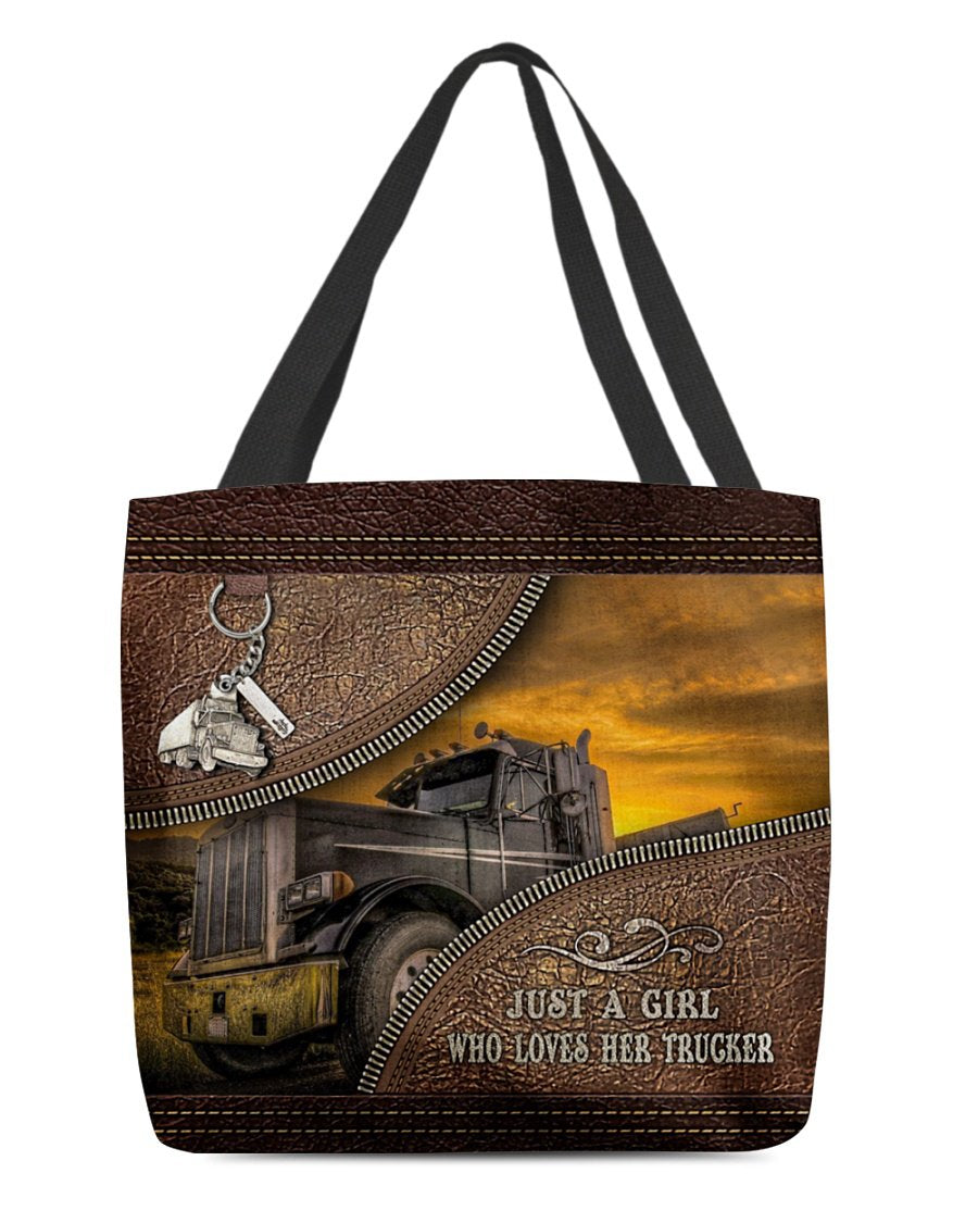 Love Trucker 3D Printed Canvas Tote Bag