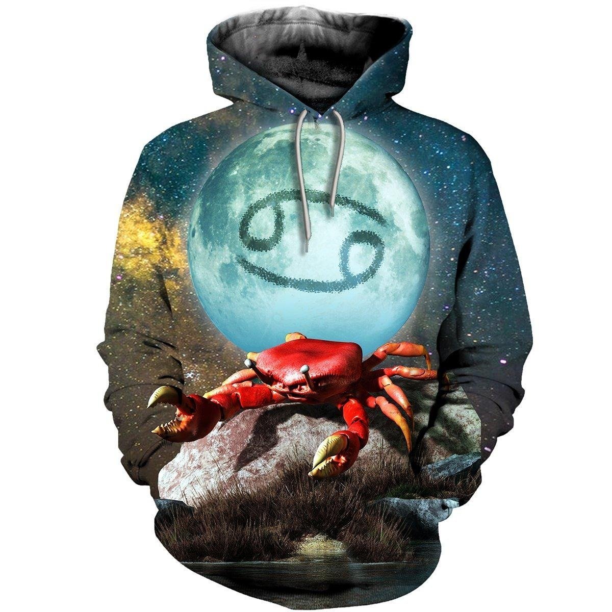 3D ALL OVER PRINTED CANCER ZODIAC T SHIRT NTH160833-Apparel-NTH-Hoodie-S-Vibe Cosy™