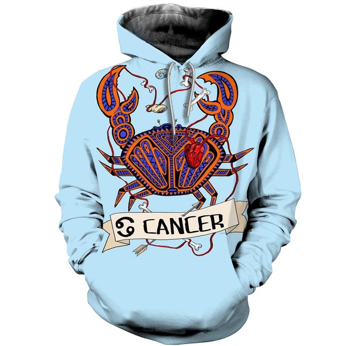 3D ALL OVER PRINTED CANCER ZODIAC HOODIE NTH160828-Apparel-NTH-Hoodie-S-Vibe Cosy™