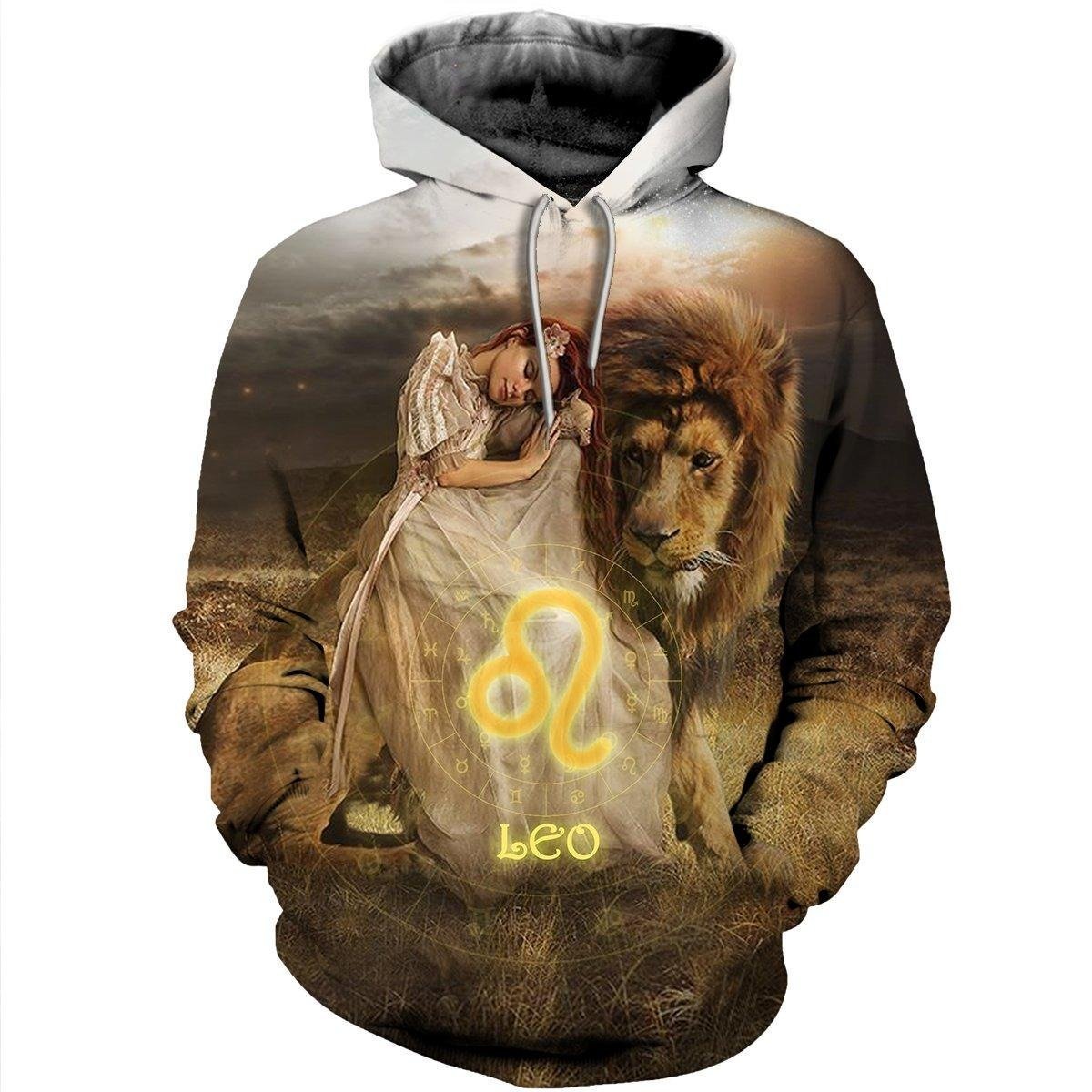 3D ALL OVER PRINTED LEO ZODIAC T SHIRT NTH160864-Apparel-NTH-Hoodie-S-Vibe Cosy™