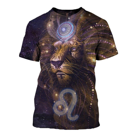 3D ALL OVER PRINTED LEO ZODIAC T SHIRT NTH160863-Apparel-NTH-T-Shirt-S-Vibe Cosy™