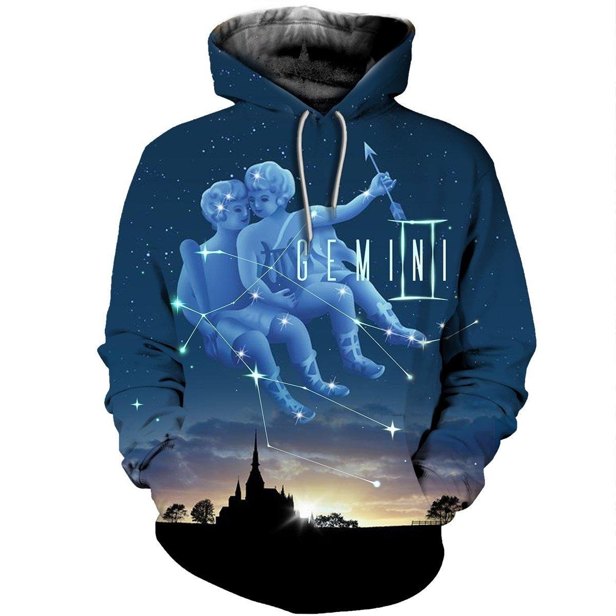 3D ALL OVER PRINTED GEMINI ZODIAC T SHIRT NTH160861-Apparel-NTH-Hoodie-S-Vibe Cosy™