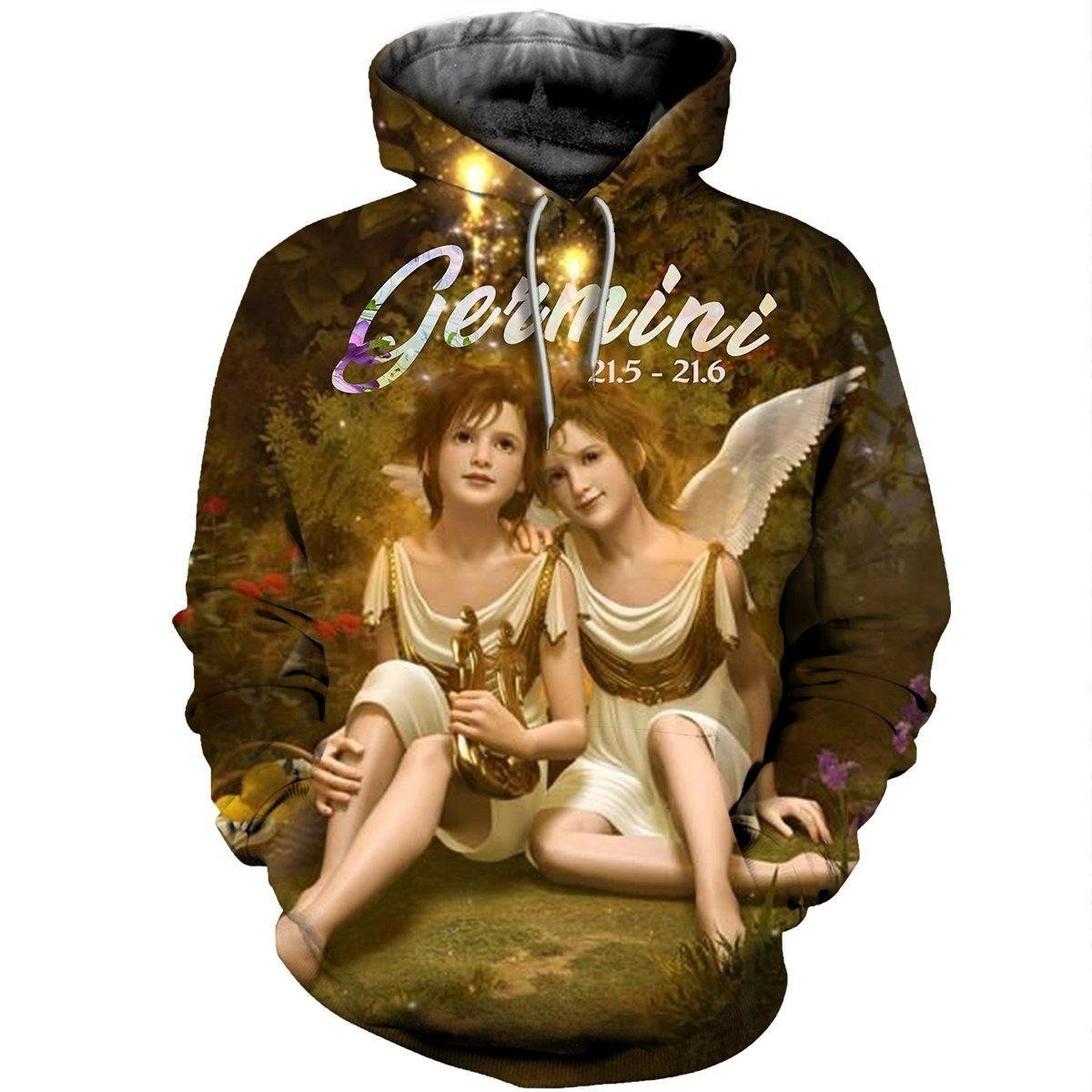 3D ALL OVER PRINTED GEMINI ZODIAC T SHIRT NTH160860-Apparel-NTH-Hoodie-S-Vibe Cosy™