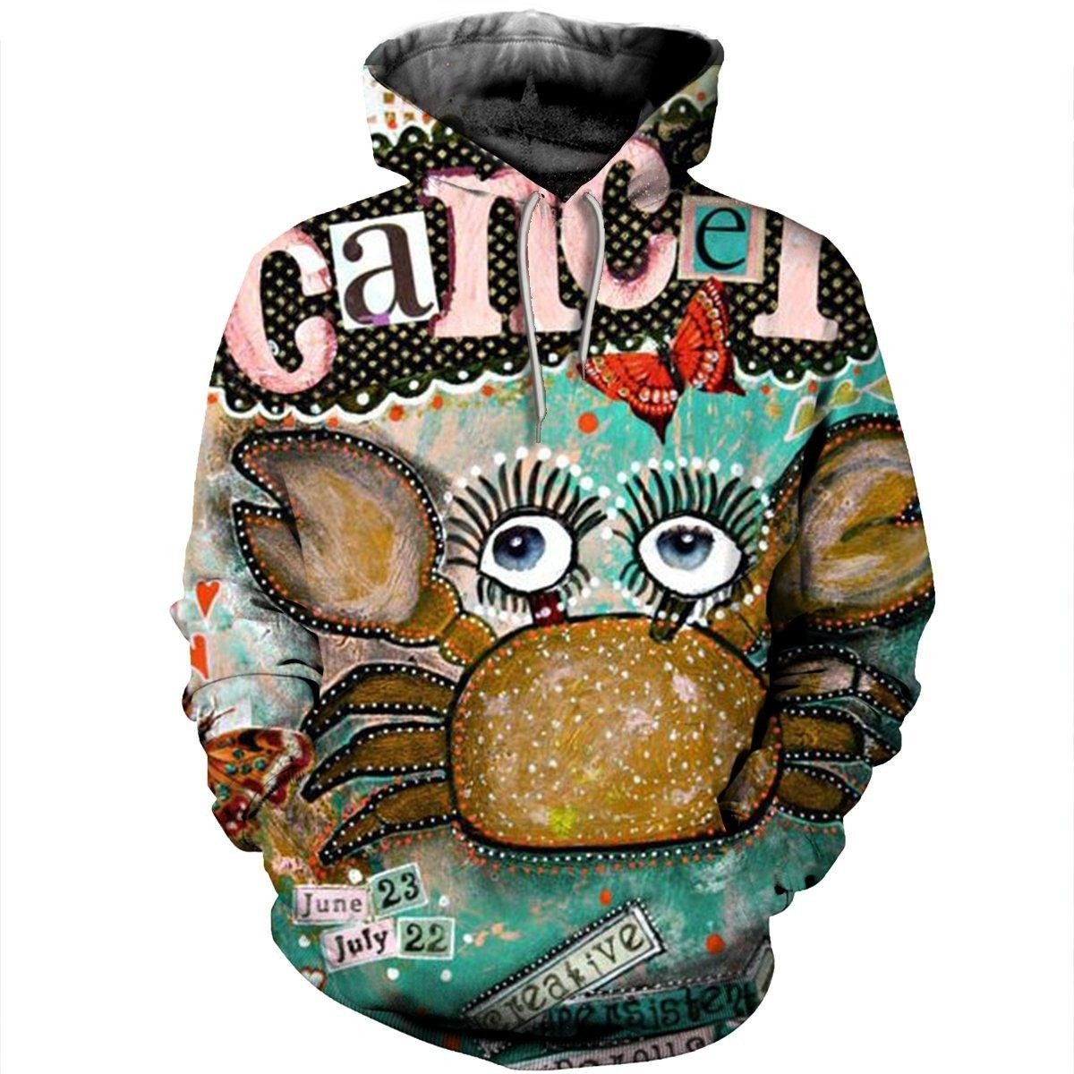 3D ALL OVER PRINTED CANCER ZODIAC HOODIE NTH160827-Apparel-NTH-Hoodie-S-Vibe Cosy™