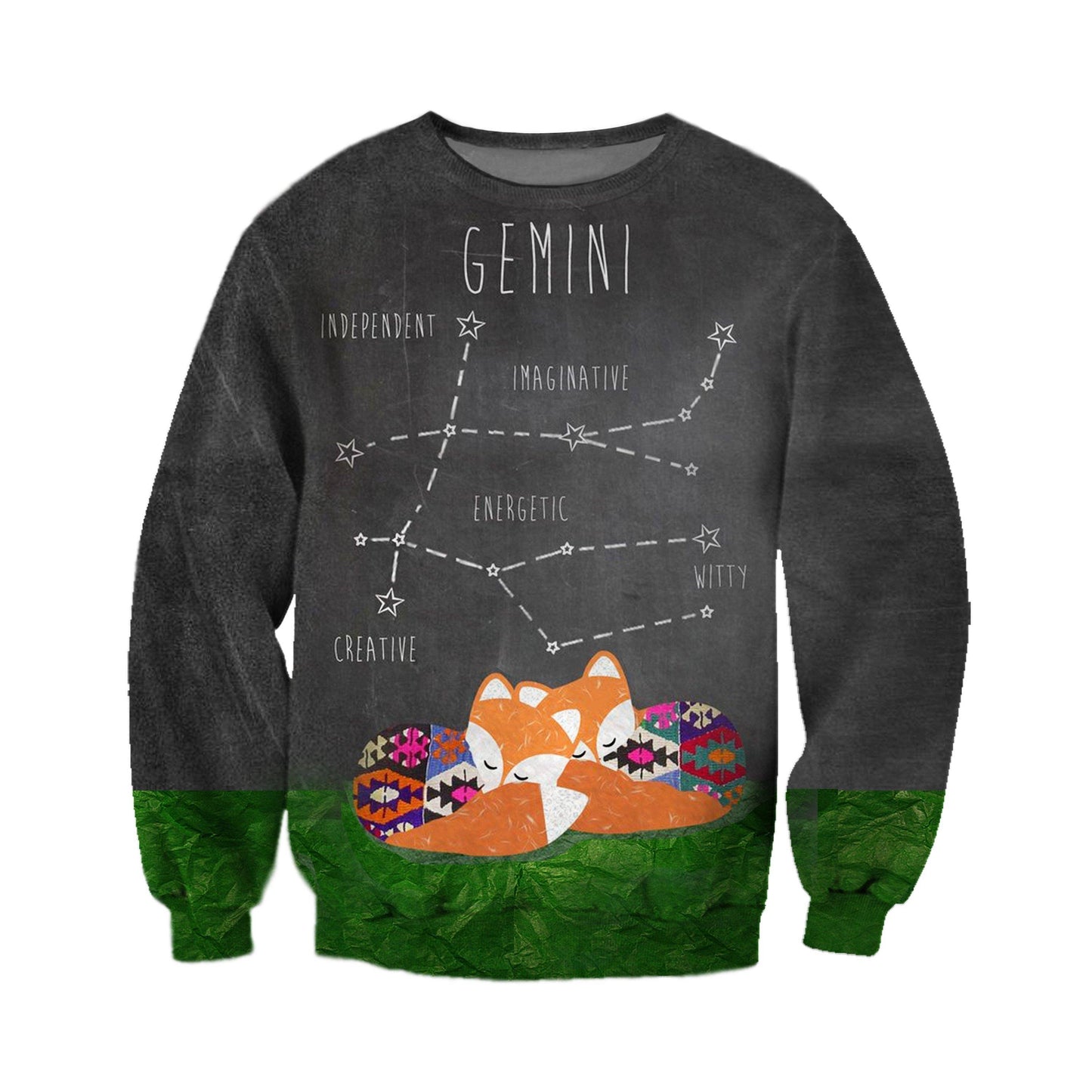 3D ALL OVER PRINTED GEMINI ZODIAC T SHIRT NTH160859-Apparel-NTH-Sweat Shirt-S-Vibe Cosy™