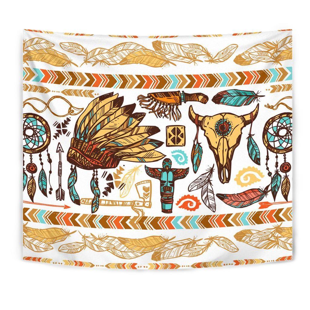 Native American 3D All Over Printed Tapestry