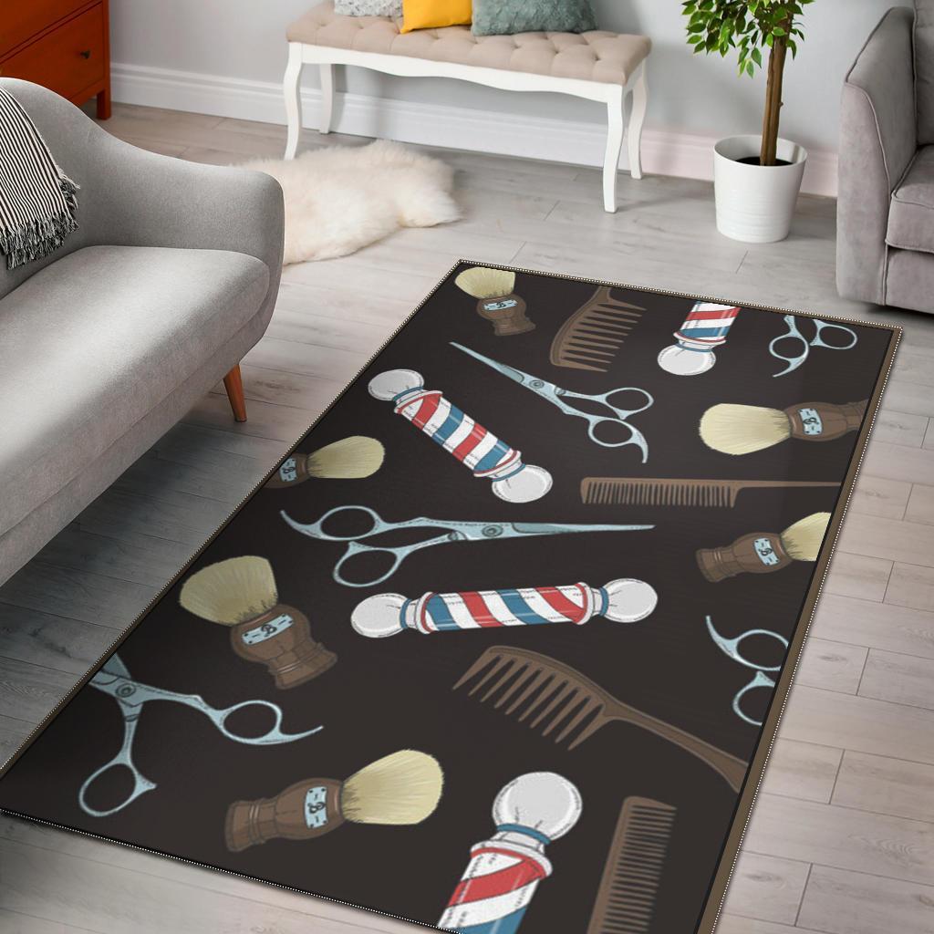 Barber Rug Barber Pole Barber Tools Brown Full Size-1999us-Vibe Cosy™