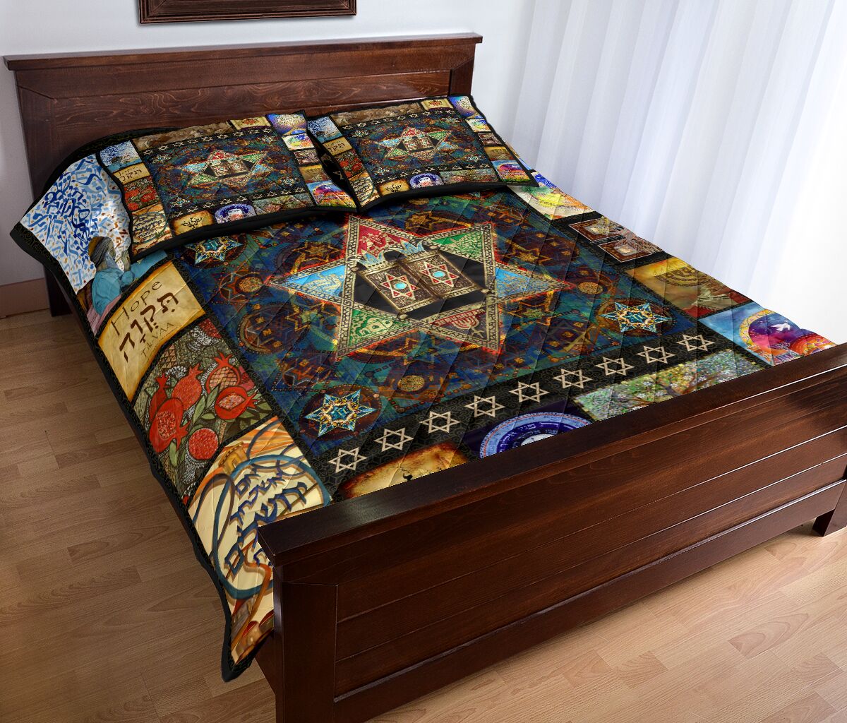 Jewish Star of David Quilt Bedding Set Pi081005S1-Quilt-MP-Twin-Vibe Cosy™