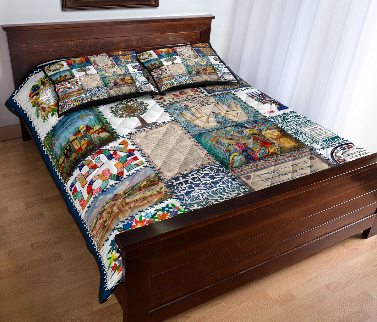 Jewish Quilt Bedding Set MP185S1-Quilt-MP-Twin-Vibe Cosy™