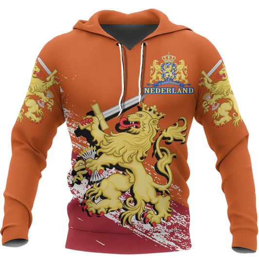 The Netherlands Lion Special Hoodie-Apparel-Phaethon-Hoodie-S-Vibe Cosy™