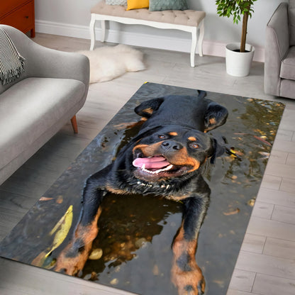 Rottweiler rectangle rug HG91501