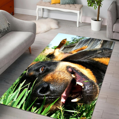 Rottweiler rectangular rug HG91500