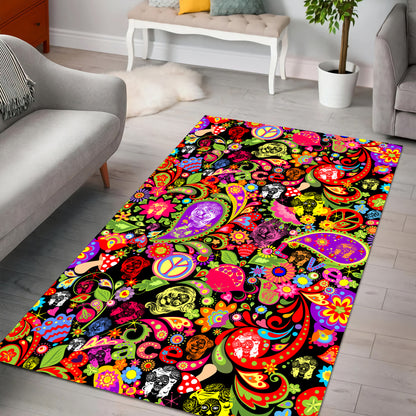 Love Skull Hippie Rug