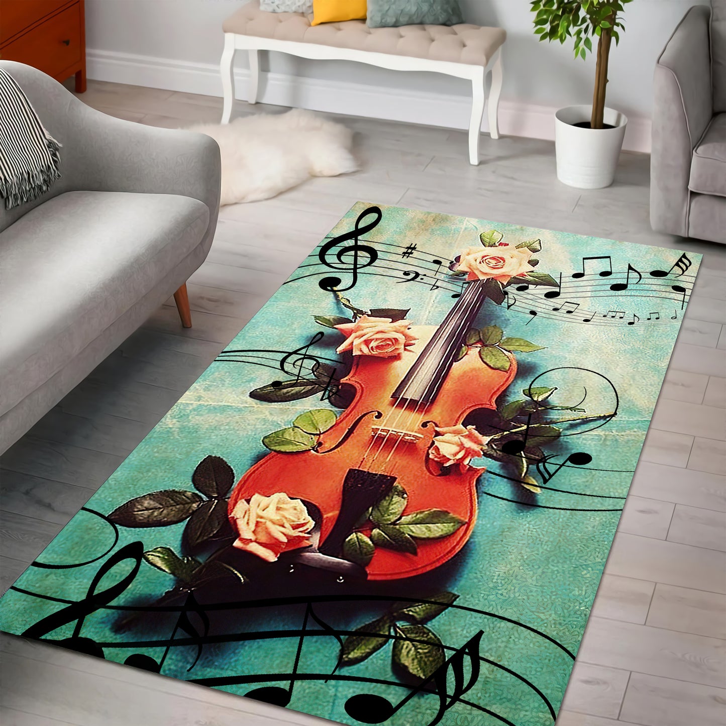 Violin Music Note Rug TA0804202