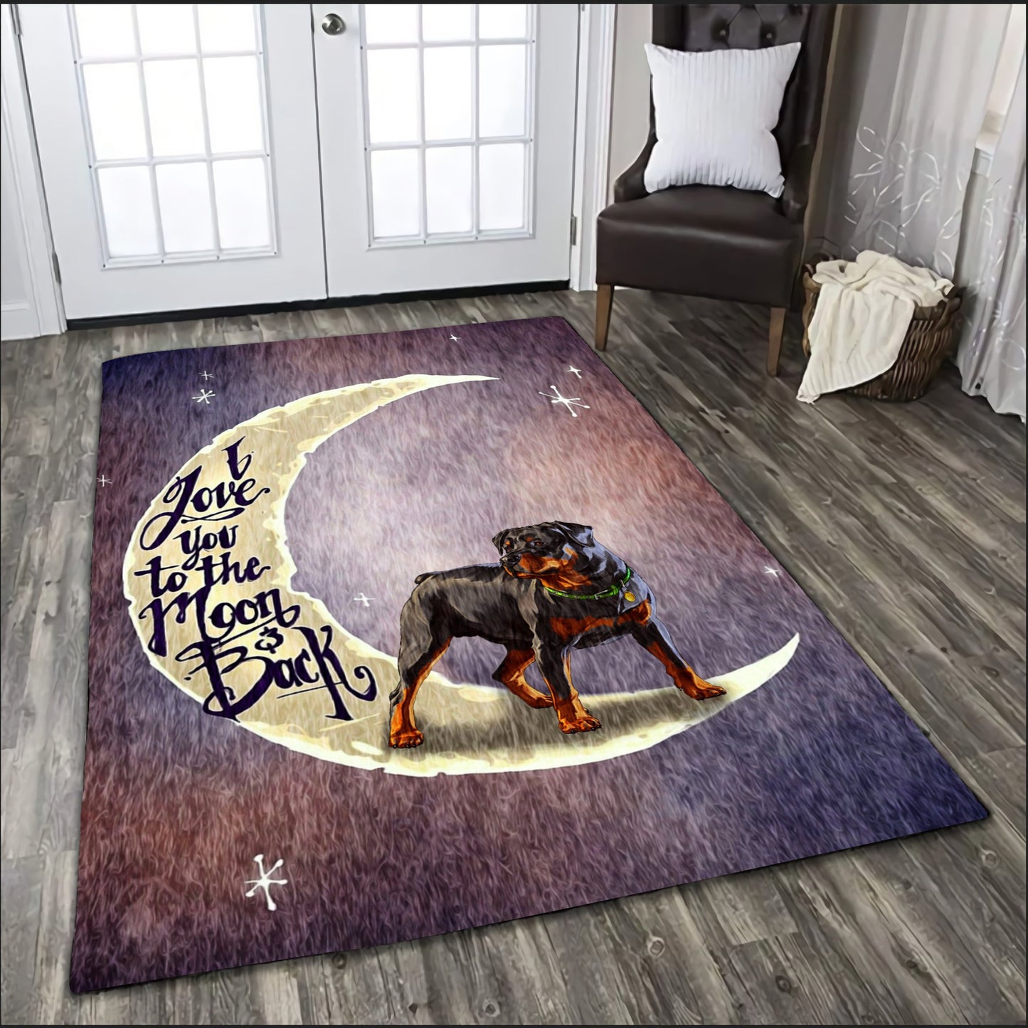 Rottweiler rectangle rug HG91502