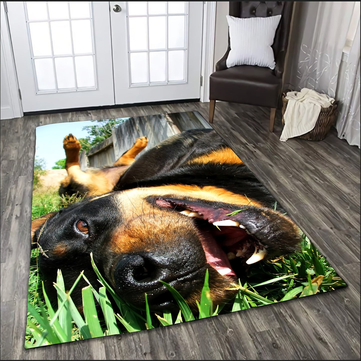 Rottweiler rectangular rug HG91500