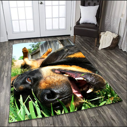 Rottweiler rectangular rug HG91500
