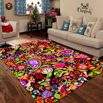 Love Skull Hippie Rug