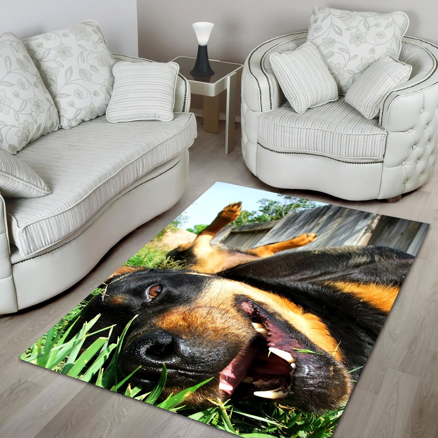Rottweiler rectangular rug HG91500