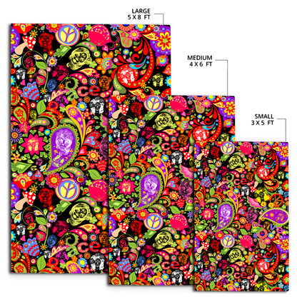 Love Skull Hippie Rug