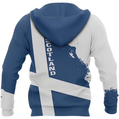Scotland Flag Pullover Hoodie Brush Style-Apparel-HD09-Zip Hoodie-S-Vibe Cosy™