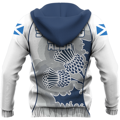 Scottish Thistle Pullover Hoodie Rugby Style NNK 1525-Apparel-PL8386-Hoodie-S-Vibe Cosy™