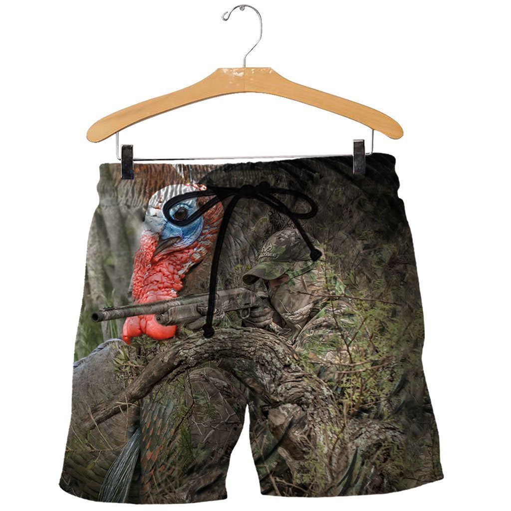 3D Printed Turkey Hunting Art Clothes-Apparel-HP Arts-SHORTS-S-Vibe Cosy™