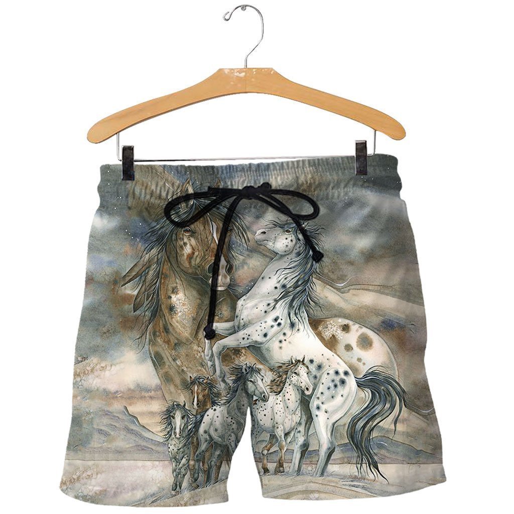 3D All Over Printed Beautiful Horse Racing Art-Apparel-HP Arts-SHORTS-S-Vibe Cosy™