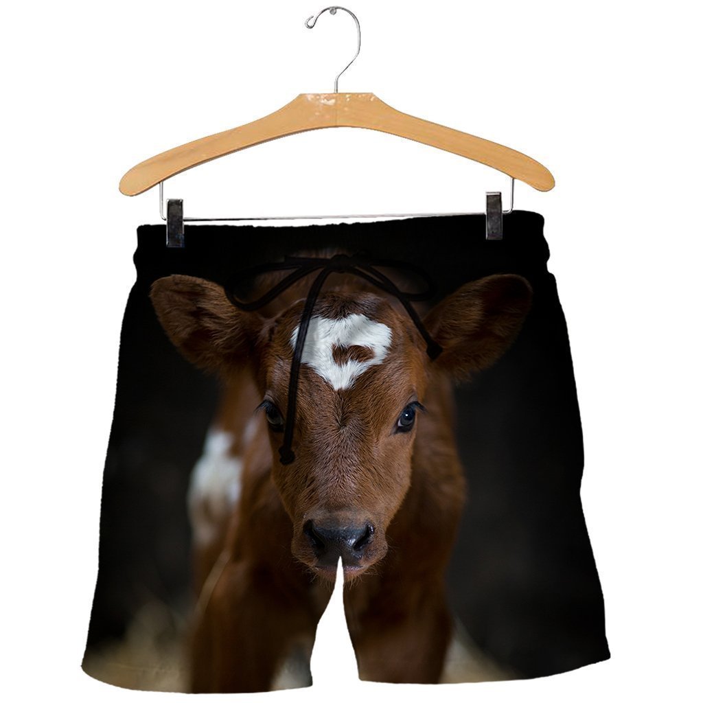 3D All Over Printed Yellow Baby Cow-Apparel-HP Arts-SHORTS-S-Vibe Cosy™