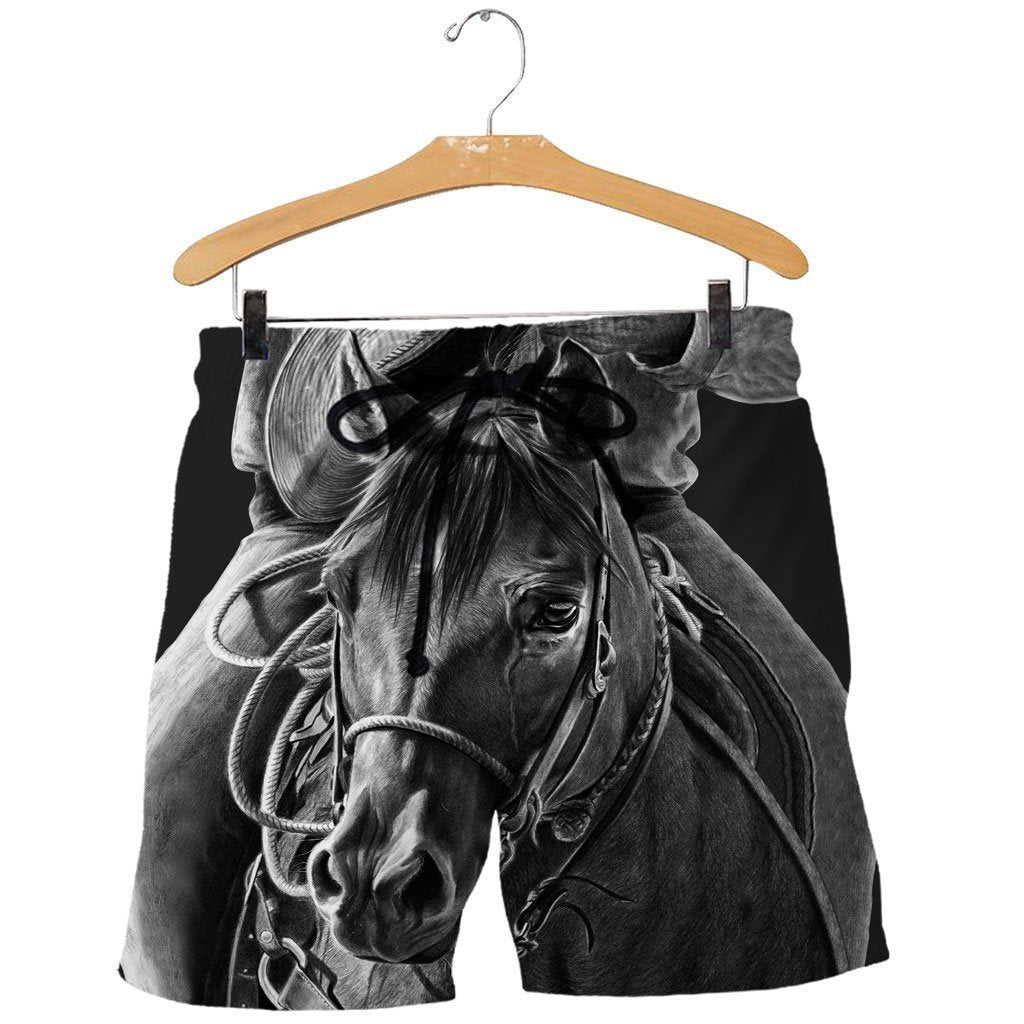 3D Printed Mono Horse Art Clothes-Apparel-HP Arts-SHORTS-S-Vibe Cosy™