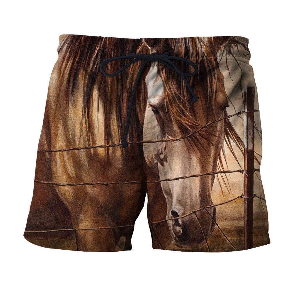3D All Over Printed Horse Art-Apparel-HP Arts-SHORTS-S-Vibe Cosy™