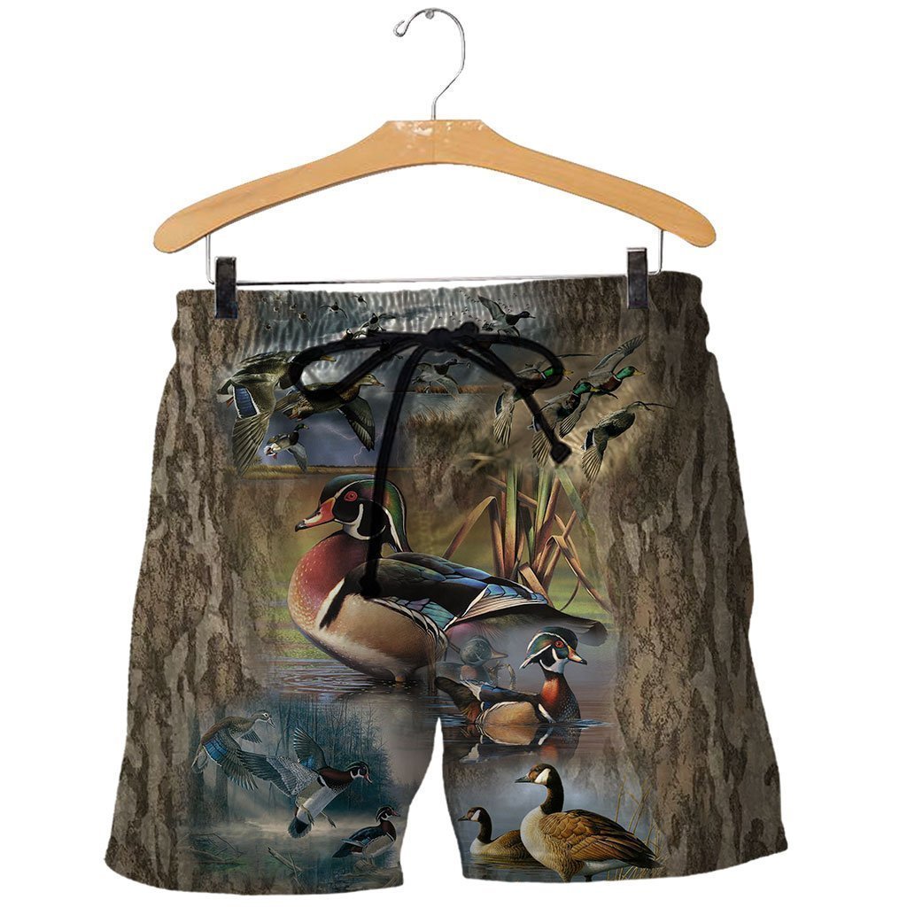 3D All Over Printed Hunting Duck Shirts-Apparel-HP Arts-SHORTS-S-Vibe Cosy™