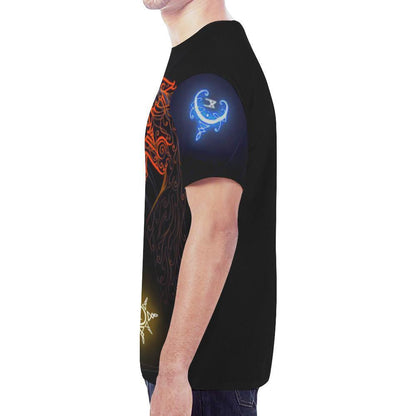 Viking T-shirt - Skoll And Hati Chasing A6-NEW ALL OVER PRINT T-SHIRTS-HP Arts-T-Shirt-S-Vibe Cosy™