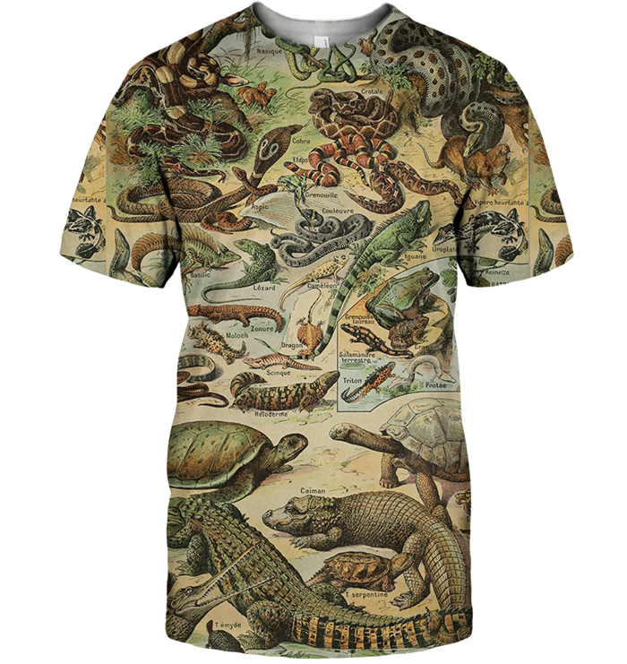 3D AOP snake, crocodile Shirt-Apparel-6teenth World-T-Shirt-S-Vibe Cosy™