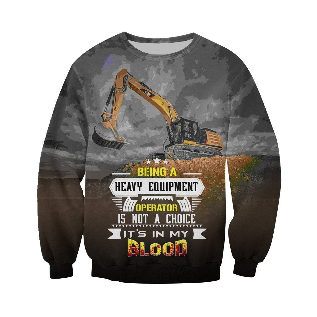 3D All Over Printed CAT Excavator Shirts and Shorts-Apparel-HP Arts-Sweatshirt-S-Vibe Cosy™