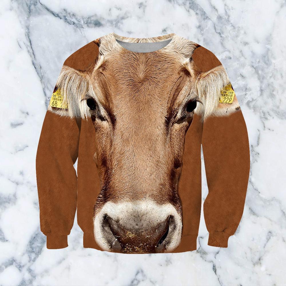 3D All Over Printed Cow Shirt-Apparel-HP Arts-Sweatshirt-S-Vibe Cosy™