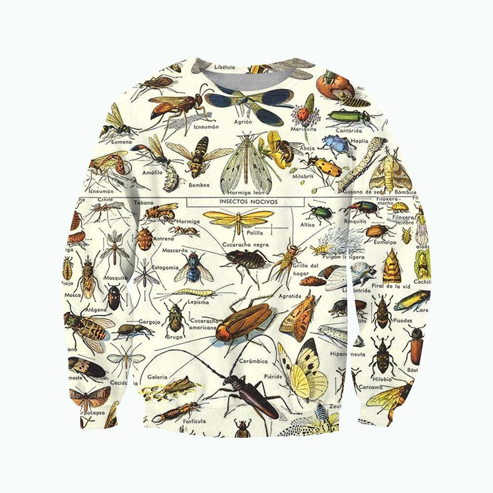 3D All Over Printed Insects Clothes-Apparel-HP Arts-Sweatshirt-S-Vibe Cosy™