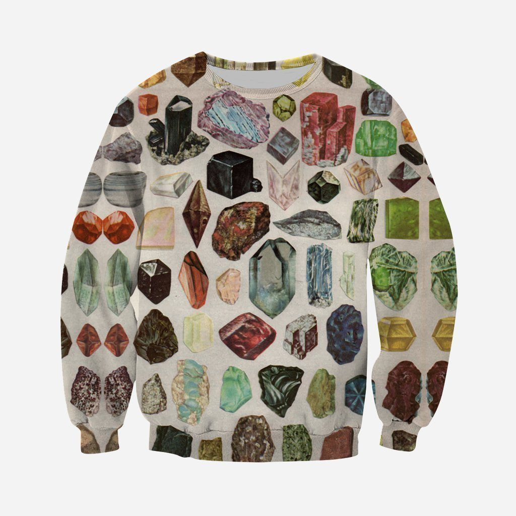 3D All Over Printed A Lot Of Gemstone Shirts and Shorts-Apparel-HP Arts-Sweatshirt-S-Vibe Cosy™