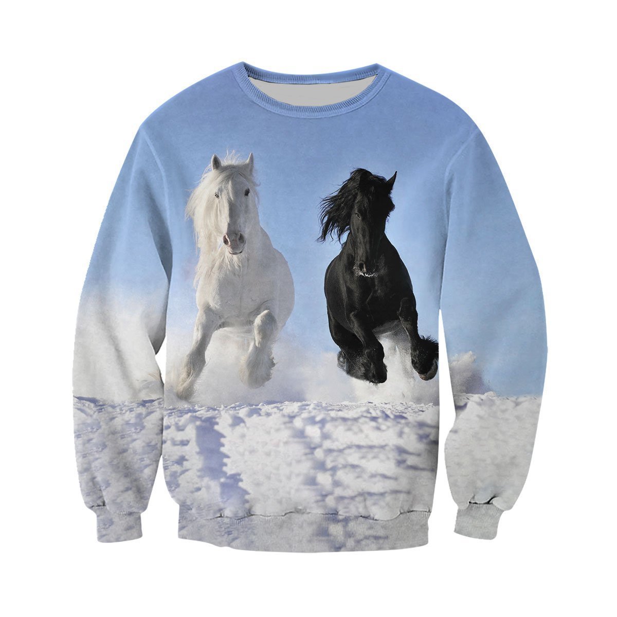 3D All Over Printed Horse Shirts And Shorts-Apparel-HP Arts-Sweatshirt-S-Vibe Cosy™