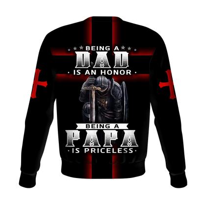 Being a Dad is an Honor Being a Papa is Priceless-Apparel-HP Arts-Sweatshirt-S-Vibe Cosy™