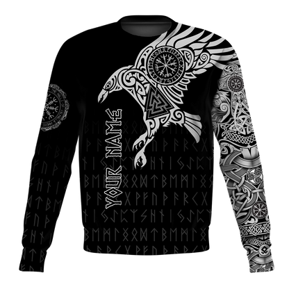 Vikings - The Raven of Odin Tattoo Custom Name-Apparel-HP Arts-Sweatshirt-S-Vibe Cosy™