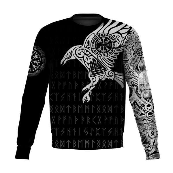 Vikings - The Raven of Odin Tattoo version 2.0-Apparel-HP Arts-SweatShirts-S-Vibe Cosy™