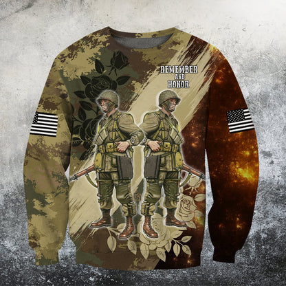 Memorial day Remember and honor the heroes 3D over printed shirts TR150401-Apparel-Huyencass-Sweat Shirt-S-Vibe Cosy™