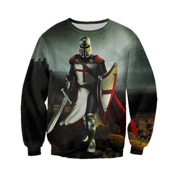 3D All Over Printed Knights Templar Shirts and Shorts-Knights Templar-LIASOSO-Sweatshirt-XS-Vibe Cosy™