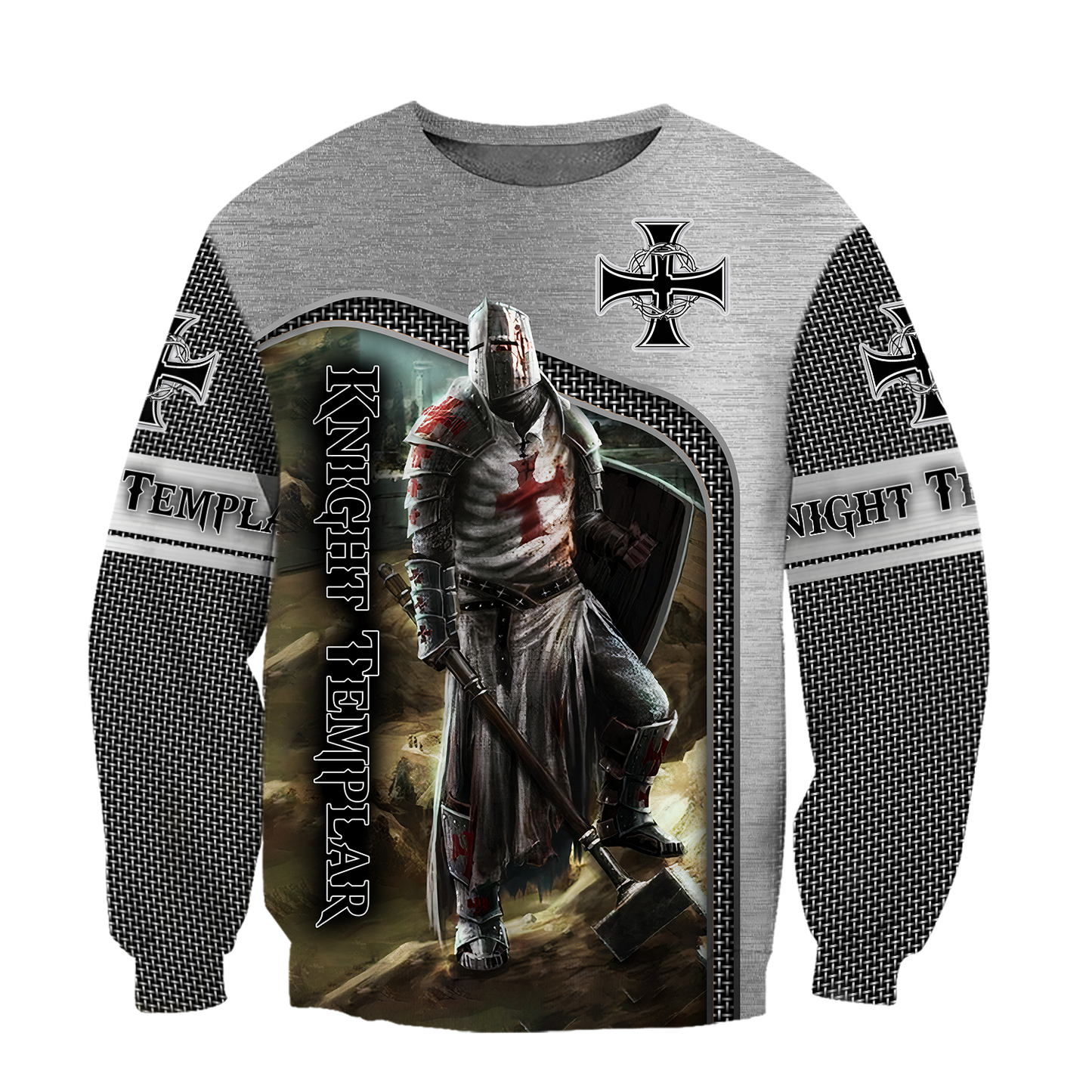Premium Knight Templar Iron Pattern All Over Printed Shirts For Men And Women MEI