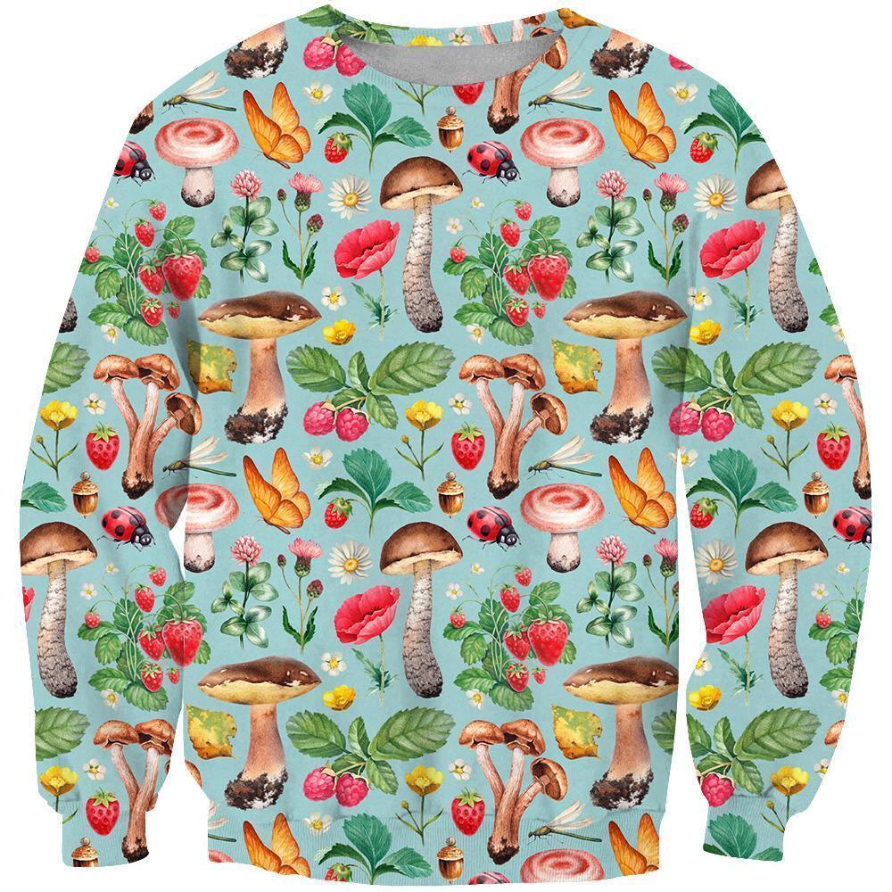 All Over Printing Mushroom Premium Shirt-Apparel-Phaethon-Sweatshirt-S-Vibe Cosy™