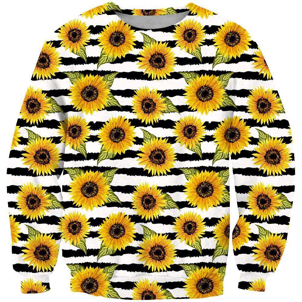 3D All Over Printing Sunflower Shirt-Apparel-Phaethon-Sweatshirt-S-Vibe Cosy™