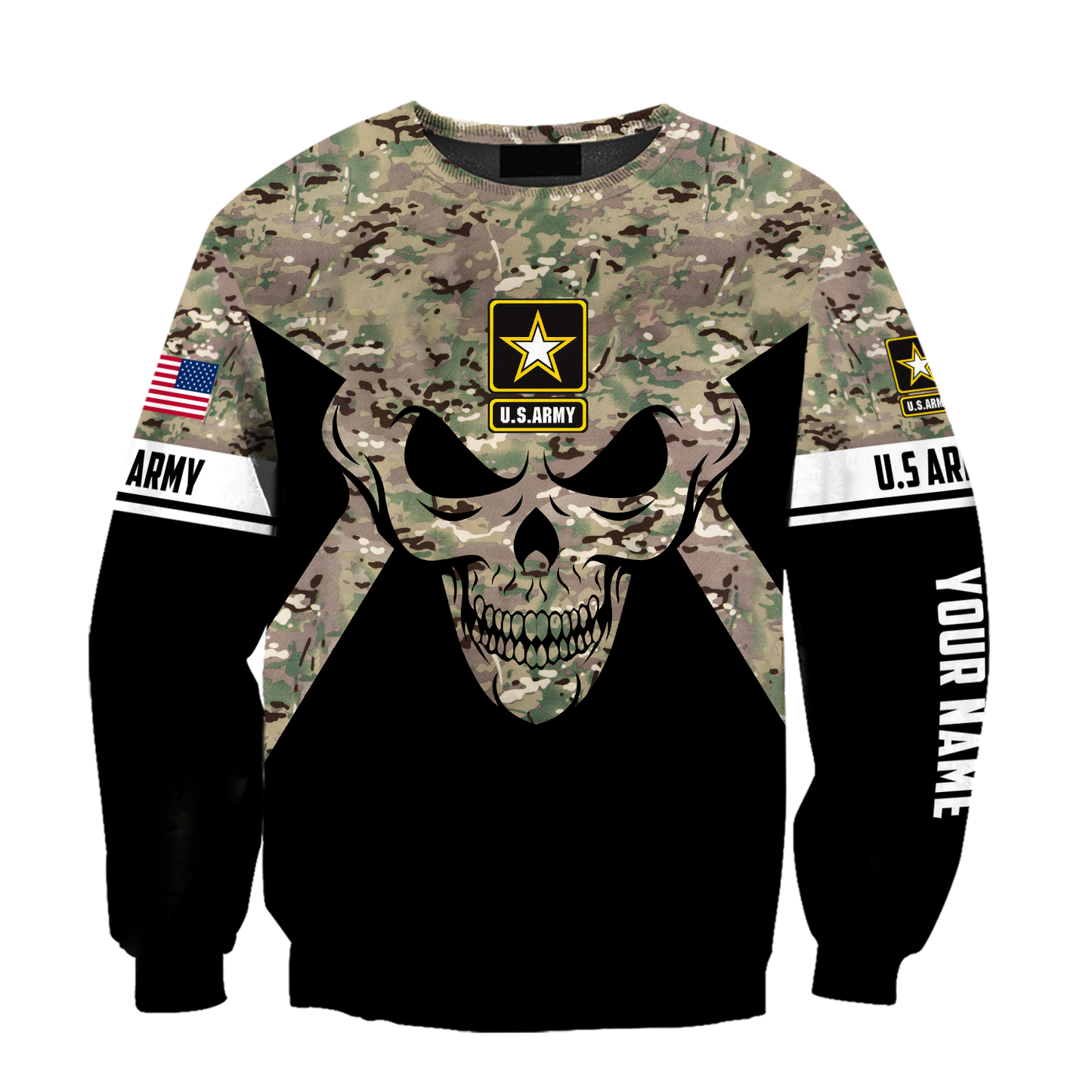 Soldier US Army Skull 3D All Over Printed Shirt Hoodie MP28082005