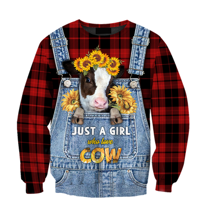 Farmer Style Cow Sunflower 3D All Over Print  Hoodie TR0909203